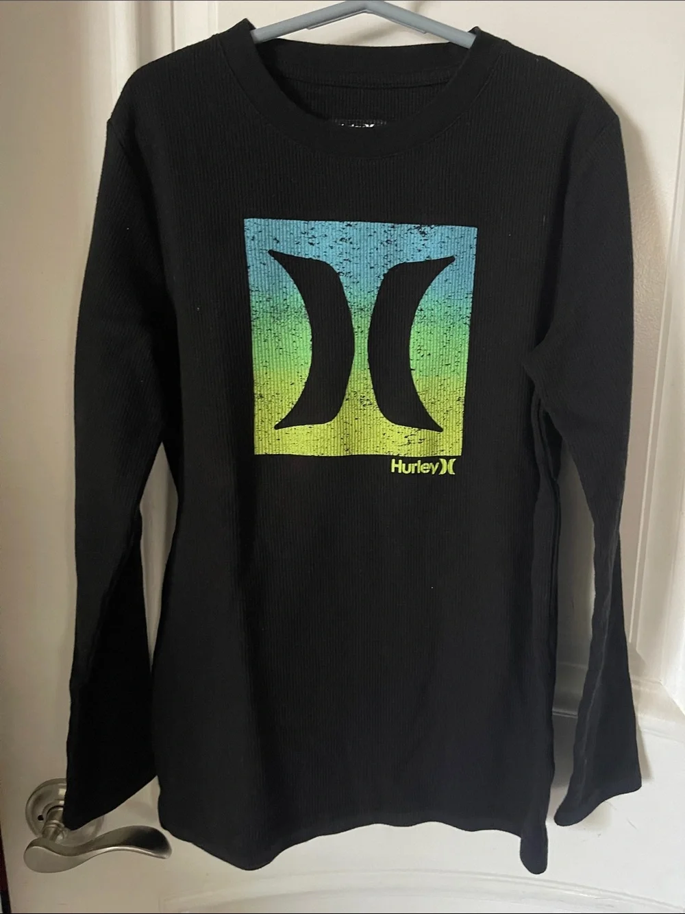Hurley Boys lot of 2 Long Sleeve Thermal Shirts Black & Gray